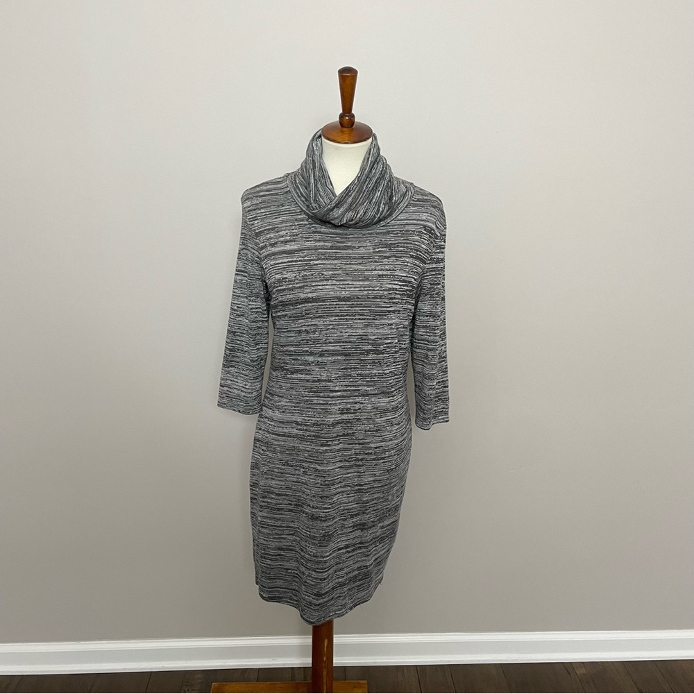 Bench Dress Multipurpose City Clothing 3/4 Sleeves Striped Pocket Grey Black